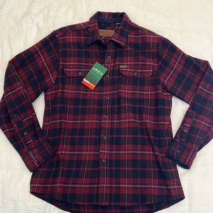Orvis Heavy Weight Flannel plaid Long Sleeve Shirt M
